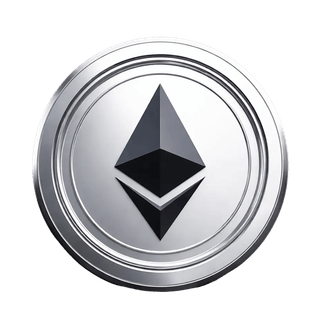 Visueel zwevend element met de Ethereum (ETH)-coin