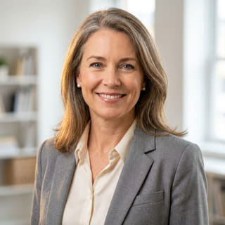 Sarah Coleman, vermeld als financieel directeur bij Zon Rendael, op een profielfoto